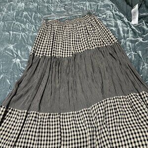 Black and White Checkered Skirt